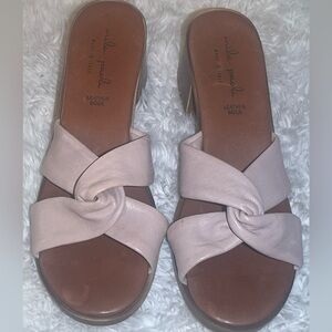 Mila Paoli women’s made in Italy leather sock sandals size 9